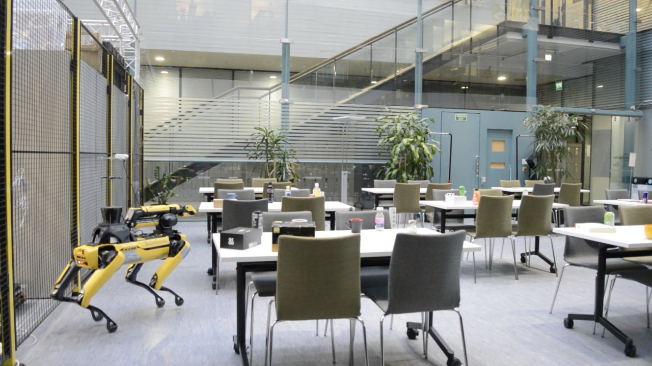Figure 6: Indoor experimental environment with the Spot robot.
